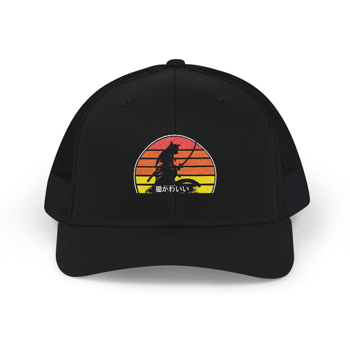 Retro Sunset Snapback Trucker Cap, Outdoor Cap, Summer Fashion Hat, Gift for Him & Her, Festival Accessory, Embroidered Cap
