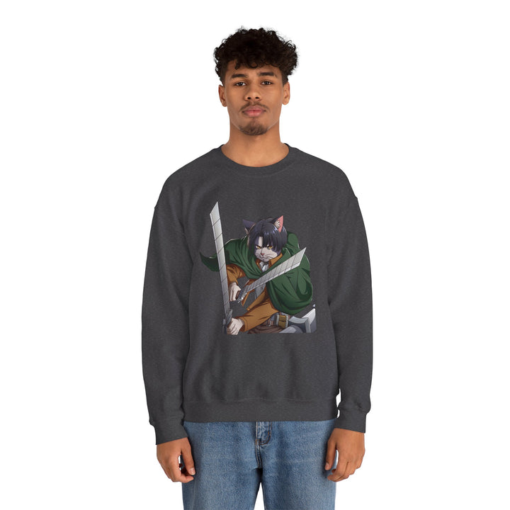 Anime-Inspired Cat Warrior Crewneck Sweatshirt, Cozy Unisex Sweatshirt, Gift for Anime Lovers, Perfect for Fall and Winter, Cute [...]