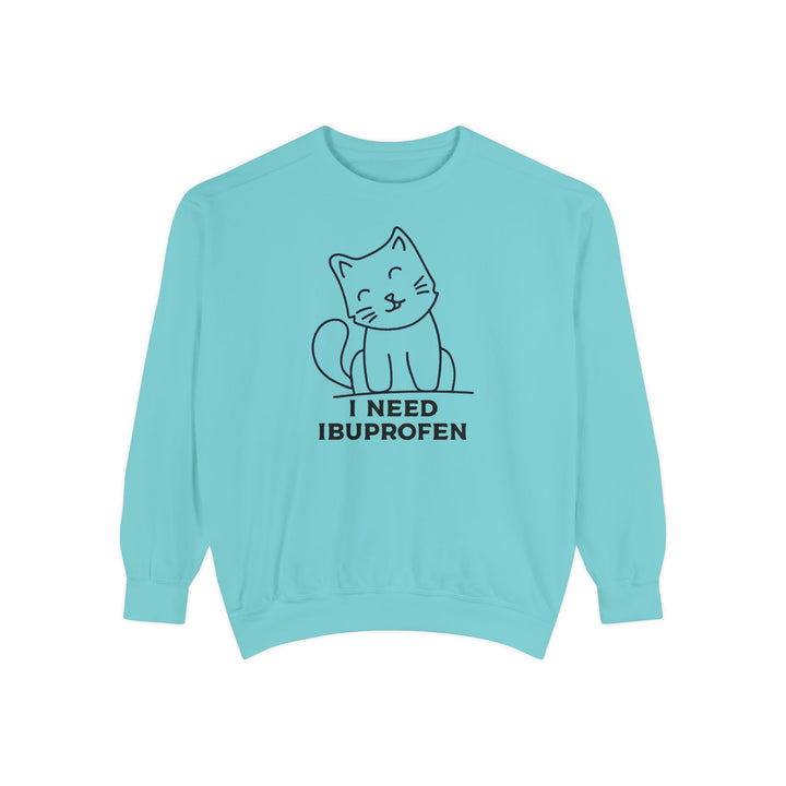 Cat-Themed Sweatshirt Featuring a Playful and Adorable Ghost Cat Holding a Candy Basket Cozy Gift for Cat Lovers Cute Animal Sweatshirt Funny Pet Apparel