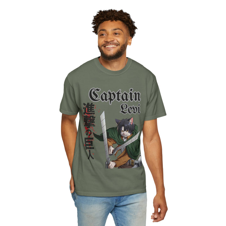 Captain Levi Anime Cat T-Shirt