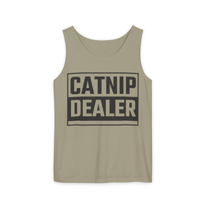 Catnip Dealer Tank Top, Funny Pet Lover Gift, Summer Sleepwear, Cat Mom Shirt, Unisex Casual Wear