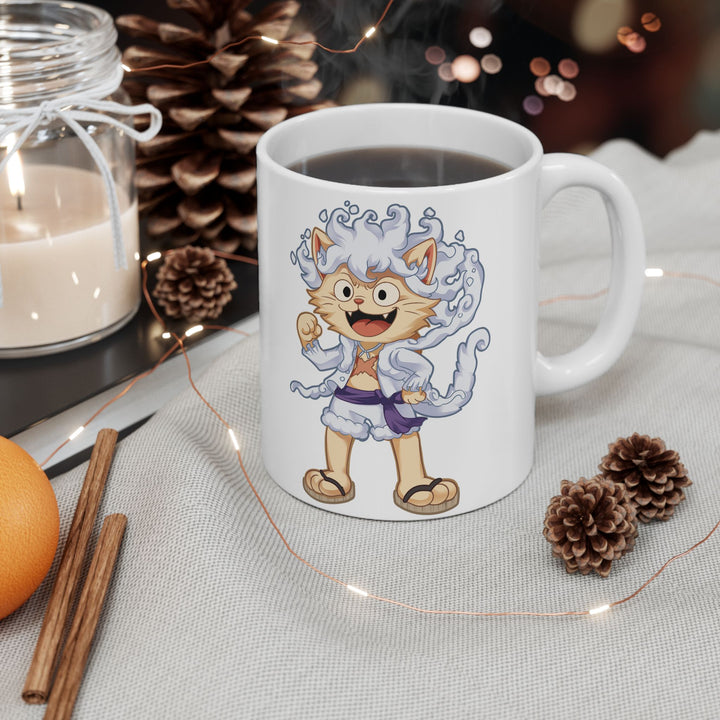 Whimsical Cat Ceramic Mug - Perfect Gift for Cat Lovers, Fun Mug for Coffee, Tea Lover's Gift, Home Decor, Cute Cat Art