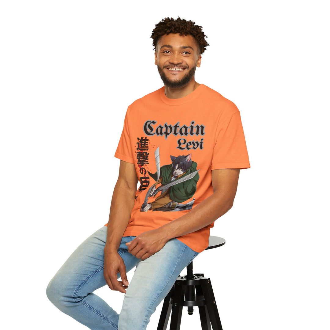 Captain Levi Anime Cat T-Shirt