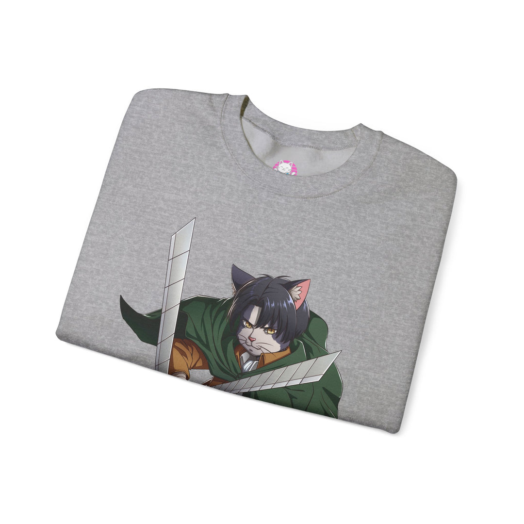 Anime-Inspired Cat Warrior Crewneck Sweatshirt, Cozy Unisex Sweatshirt, Gift for Anime Lovers, Perfect for Fall and Winter, Cute [...]
