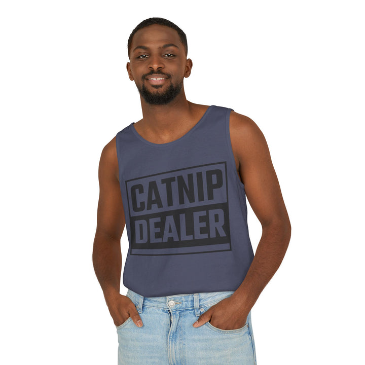 Catnip Dealer Tank Top, Funny Pet Lover Gift, Summer Sleepwear, Cat Mom Shirt, Unisex Casual Wear