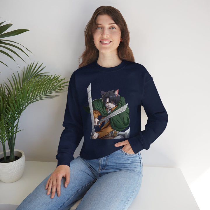 Anime-Inspired Cat Warrior Crewneck Sweatshirt, Cozy Unisex Sweatshirt, Gift for Anime Lovers, Perfect for Fall and Winter, Cute [...]