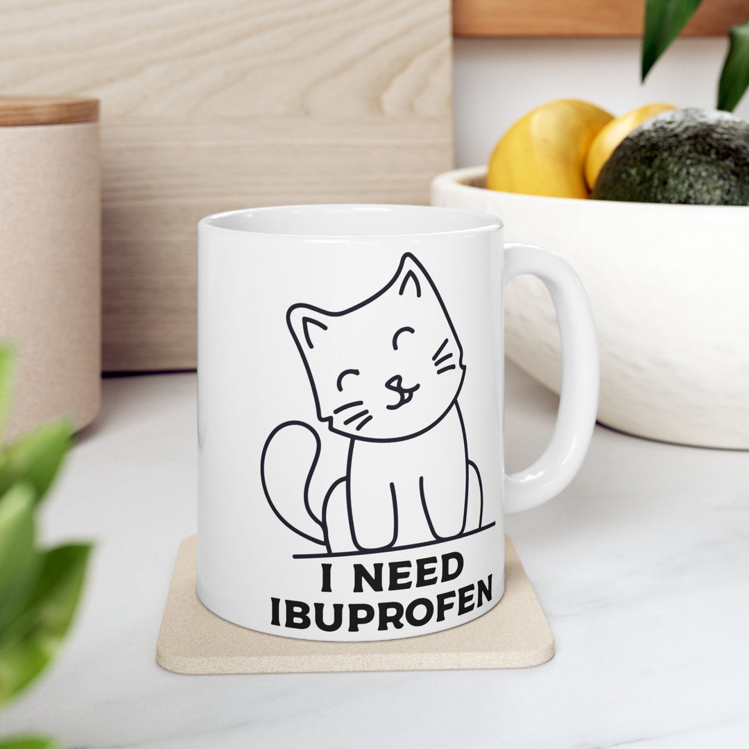 Funny Cat Ceramic Coffee Mug - 11oz & 15oz, Gift for Pet Lovers, Humorous Mug, Cute Cat Lover Decor, Perfect Birthday Present
