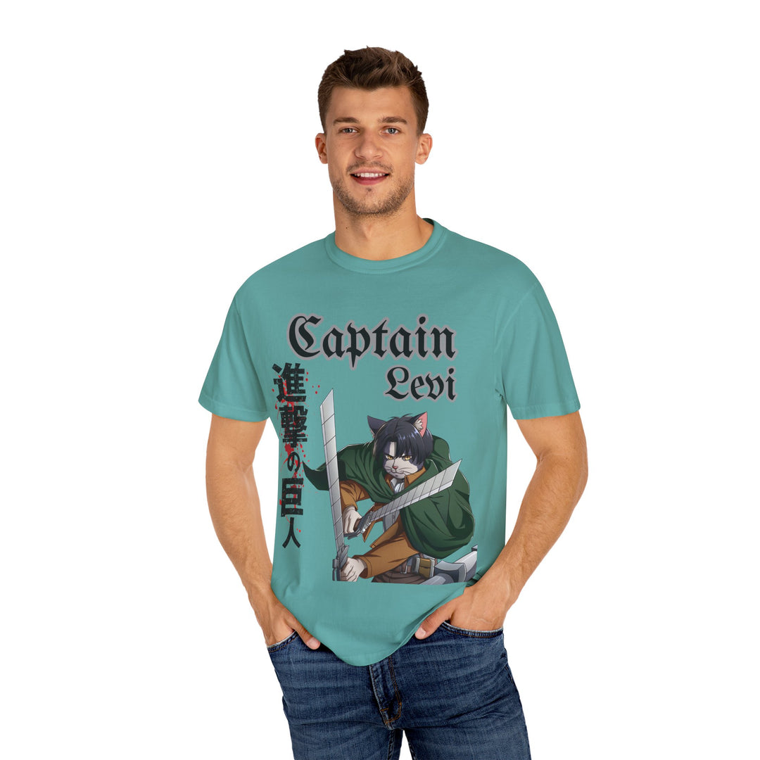 Captain Levi Anime Cat T-Shirt