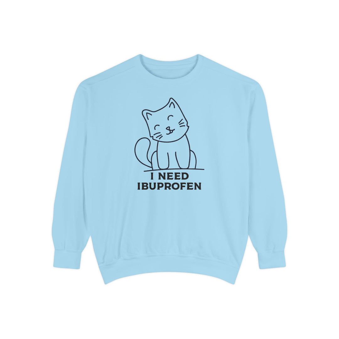 Cat-Themed Sweatshirt Featuring a Playful and Adorable Ghost Cat Holding a Candy Basket Cozy Gift for Cat Lovers Cute Animal Sweatshirt Funny Pet Apparel