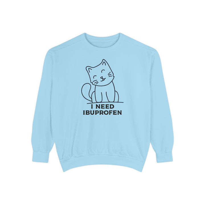 Cat-Themed Sweatshirt Featuring a Playful and Adorable Ghost Cat Holding a Candy Basket Cozy Gift for Cat Lovers Cute Animal Sweatshirt Funny Pet Apparel
