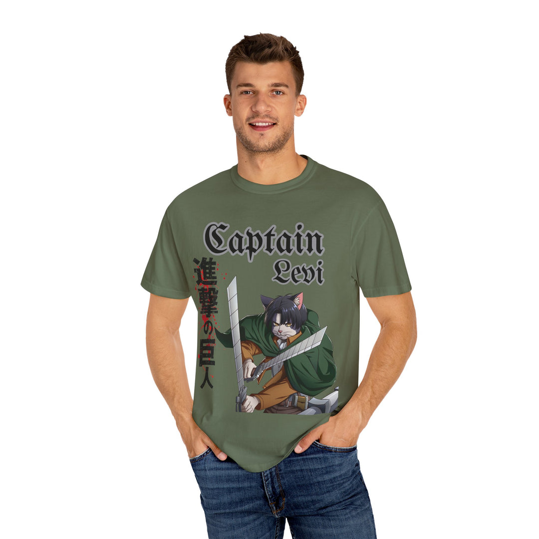 Captain Levi Anime Cat T-Shirt