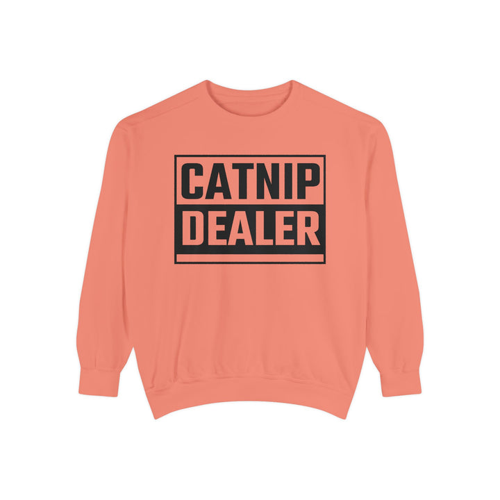 Catnip Dealer Sweatshirt Featuring a Bold and Humorous Black and White Typographic Design for Cat Lovers and Pet Owners Perfect Gift for Cat Parents Unisex Sweater for Every Season