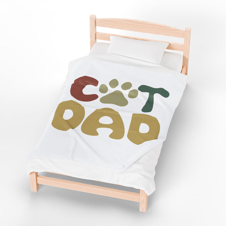Cat Dad Plush Blanket