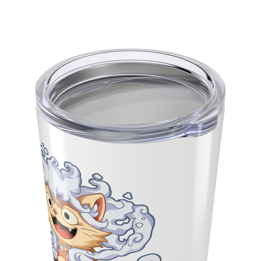 Whimsical Cat Tumbler, 20oz Travel Mug, Fun Pet Lover Drinkware, Cute Gift for Cat Owners, Unique Birthday Present
