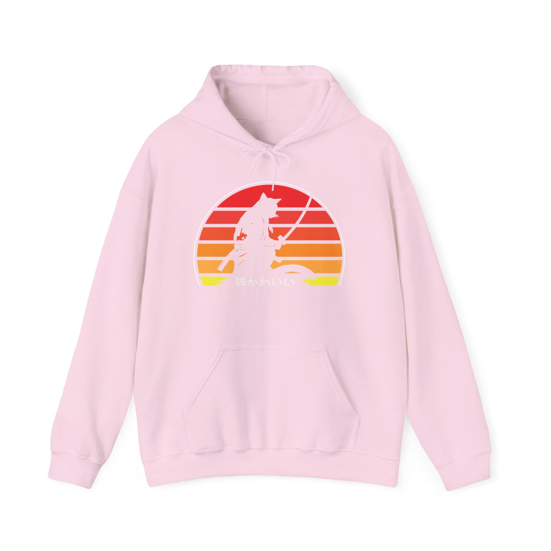 Samurai Cat Sunset Hoodie
