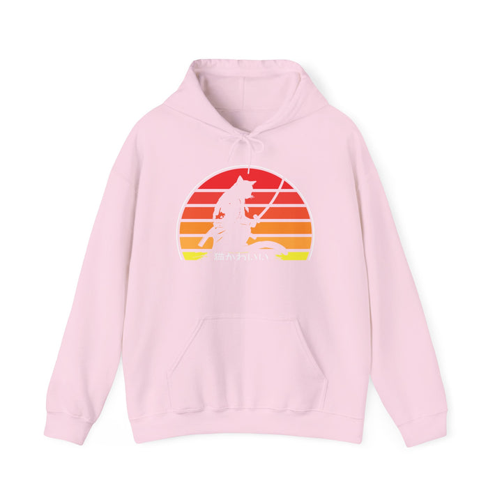 Samurai Cat Sunset Hoodie