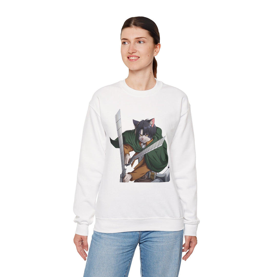Anime-Inspired Cat Warrior Crewneck Sweatshirt, Cozy Unisex Sweatshirt, Gift for Anime Lovers, Perfect for Fall and Winter, Cute [...]