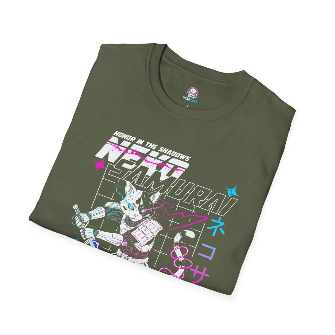 Neko Samurai Graphic T-Shirt