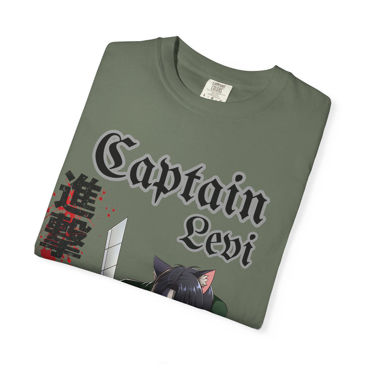 Captain Levi Anime Cat T-Shirt