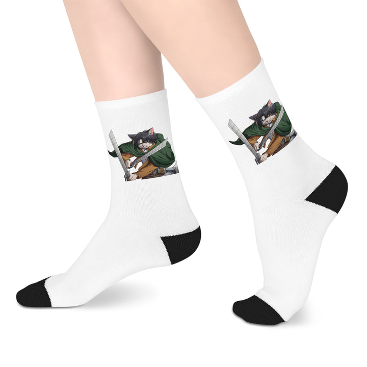 Levi Cat Mid-Length Socks