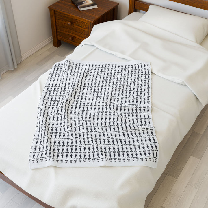 Cozy Velveteen Plush Blanket - Soft Throw for Home, Couch, Bed, Gift for New Home, Baby Shower, Holidays