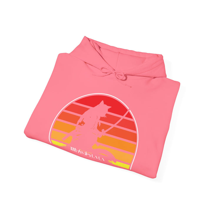 Samurai Cat Sunset Hoodie