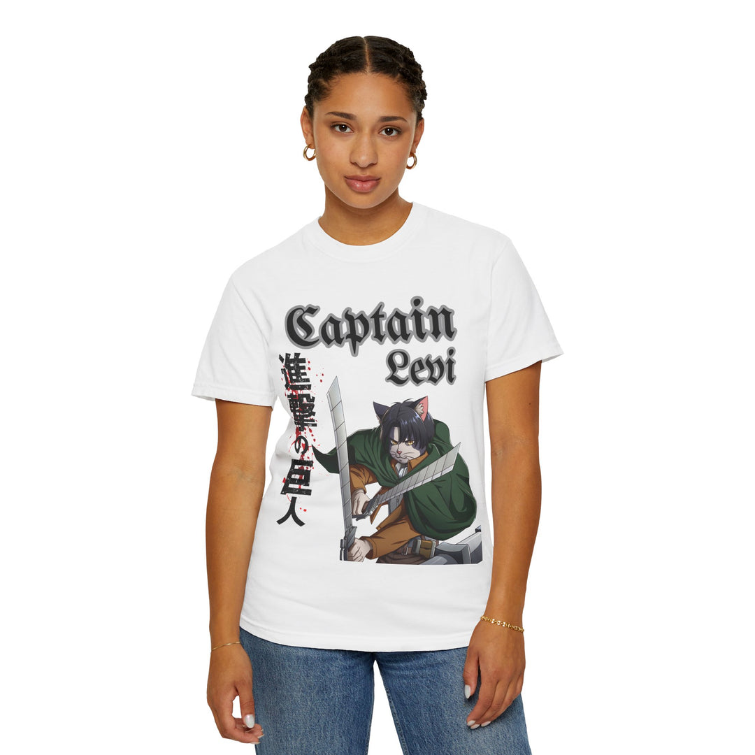 Captain Levi Anime Cat T-Shirt