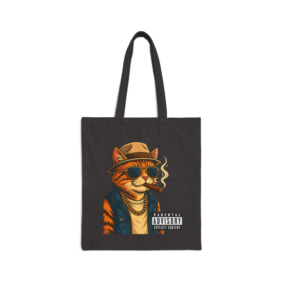 Cool Cat Tote Bag, Funky Canvas Tote, Cat Lover Gift, Eco-Friendly Shopper, Unique Animal Art Tote, Gift for Her