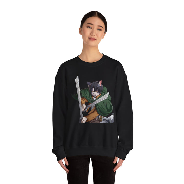 Anime-Inspired Cat Warrior Crewneck Sweatshirt, Cozy Unisex Sweatshirt, Gift for Anime Lovers, Perfect for Fall and Winter, Cute [...]