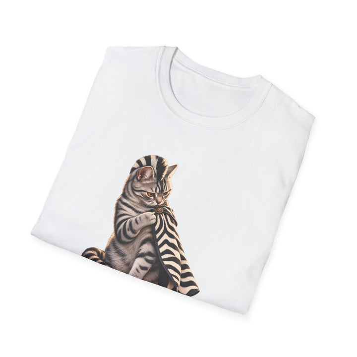 Zebra Identity Crisis Cat T-Shirt