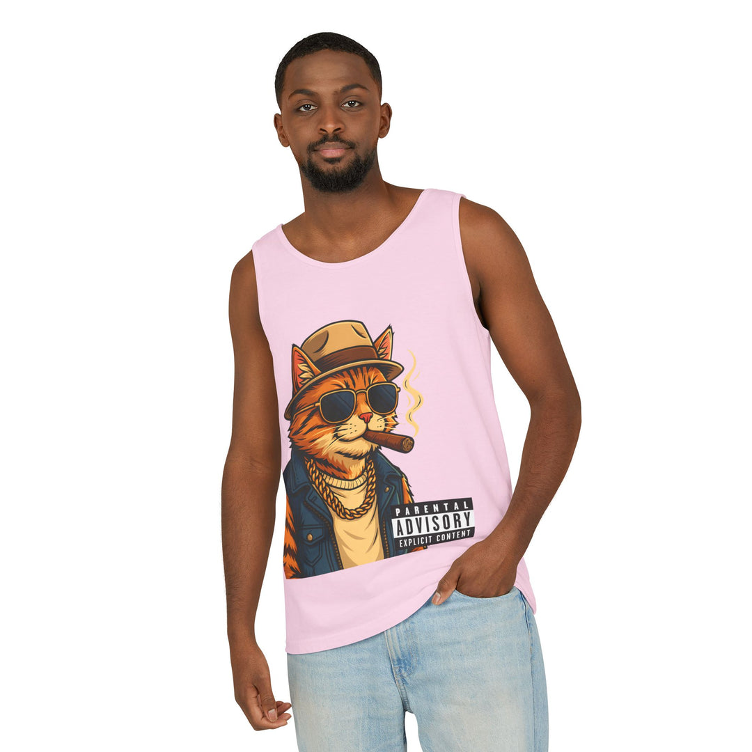 Cool Cat Unisex Tank Top - Funny Cat Graphic Tee, Summer Wear, Gift for Cat Lovers, Beach Party Essential, Casual Streetwear