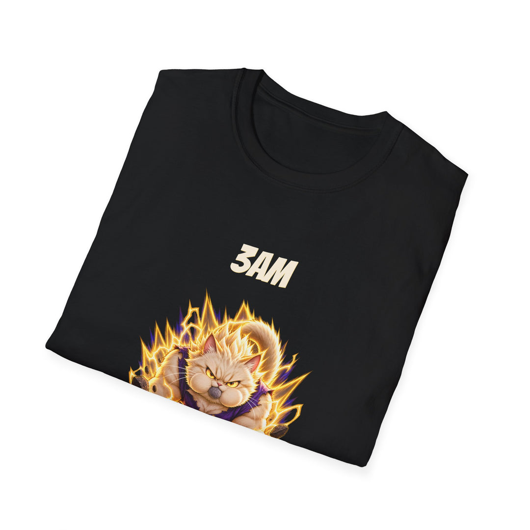 Power-Up Hairball Cat T-Shirt