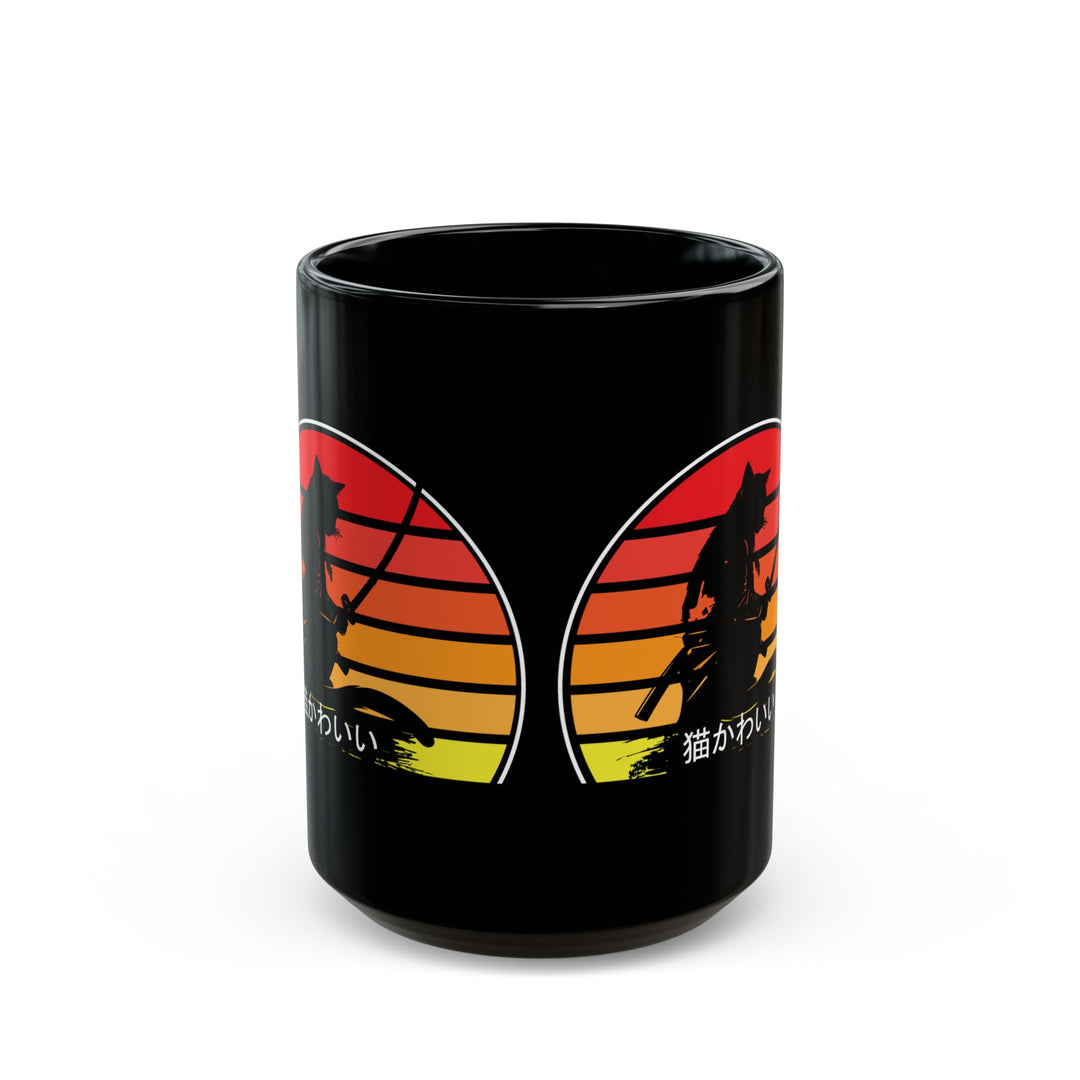 Sunset Samurai Cat Mug