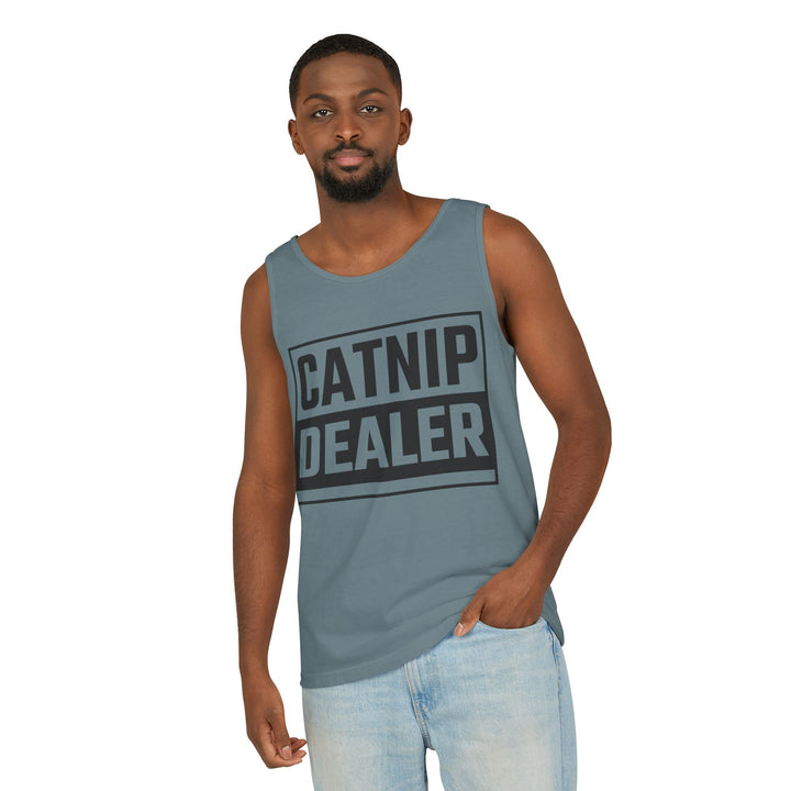 Catnip Dealer Tank Top, Funny Pet Lover Gift, Summer Sleepwear, Cat Mom Shirt, Unisex Casual Wear