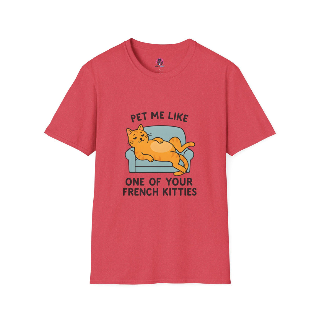 Pet Me Funny French Cat T-Shirt