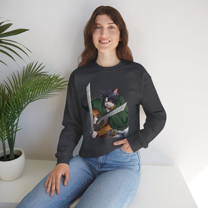 Anime-Inspired Cat Warrior Crewneck Sweatshirt, Cozy Unisex Sweatshirt, Gift for Anime Lovers, Perfect for Fall and Winter, Cute [...]