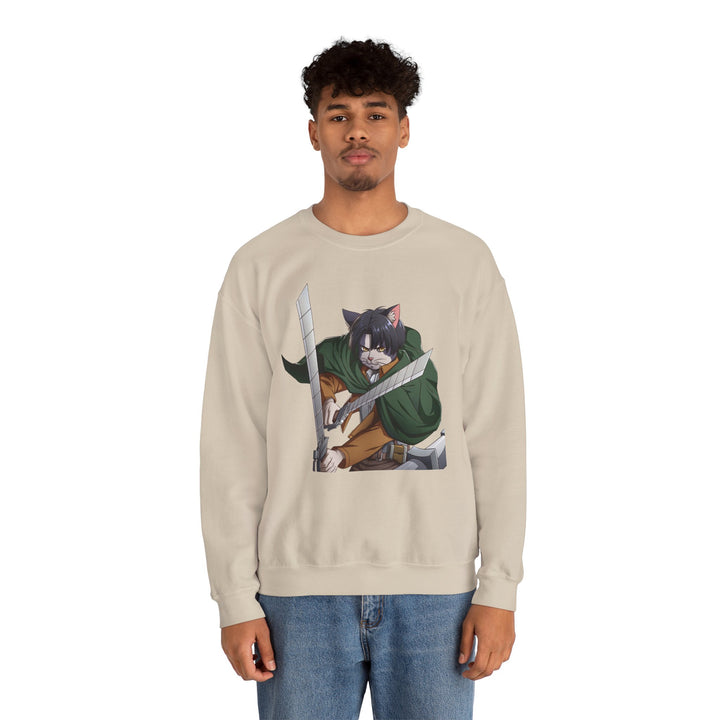 Anime-Inspired Cat Warrior Crewneck Sweatshirt, Cozy Unisex Sweatshirt, Gift for Anime Lovers, Perfect for Fall and Winter, Cute [...]