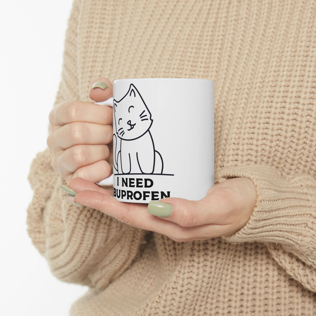 Funny Cat Ceramic Coffee Mug - 11oz & 15oz, Gift for Pet Lovers, Humorous Mug, Cute Cat Lover Decor, Perfect Birthday Present
