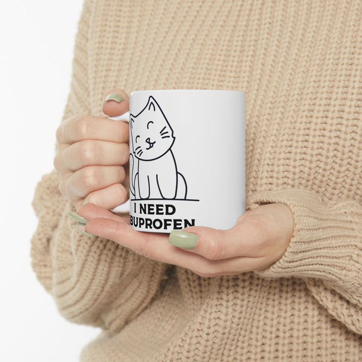 Funny Cat Ceramic Coffee Mug - 11oz & 15oz, Gift for Pet Lovers, Humorous Mug, Cute Cat Lover Decor, Perfect Birthday Present