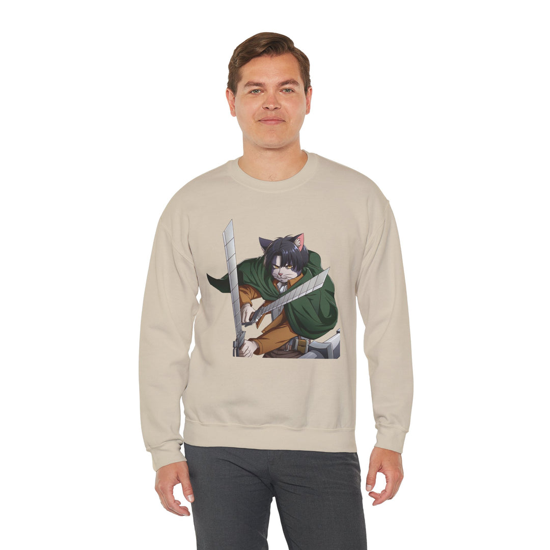 Anime-Inspired Cat Warrior Crewneck Sweatshirt, Cozy Unisex Sweatshirt, Gift for Anime Lovers, Perfect for Fall and Winter, Cute [...]
