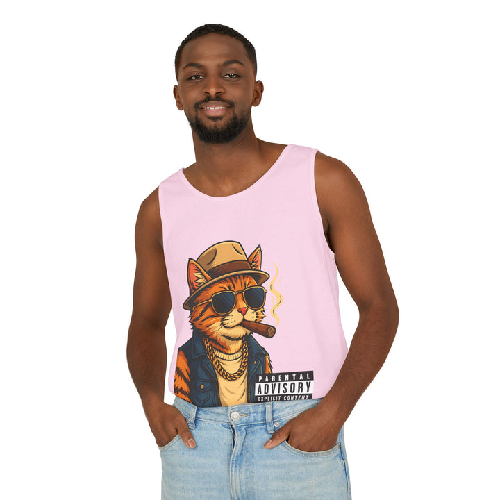 Cool Cat Unisex Tank Top - Funny Cat Graphic Tee, Summer Wear, Gift for Cat Lovers, Beach Party Essential, Casual Streetwear