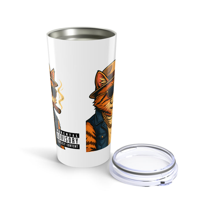 Cool Cat 20oz Tumbler - Fun Travel Mug, Gift for Cat Lovers, Cute Drinkware, Unique Holiday Present, Outdoor Adventure Cup