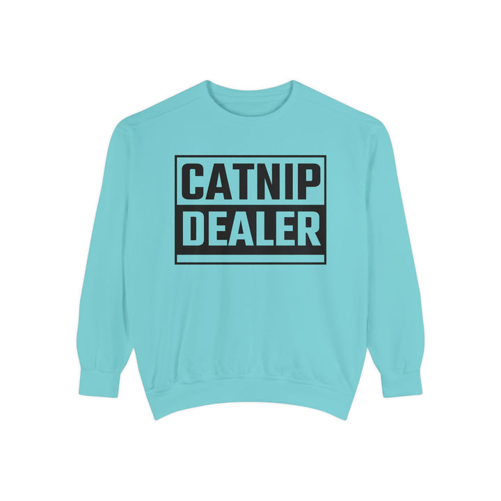 Catnip Dealer Sweatshirt Featuring a Bold and Humorous Black and White Typographic Design for Cat Lovers and Pet Owners Perfect Gift for Cat Parents Unisex Sweater for Every Season