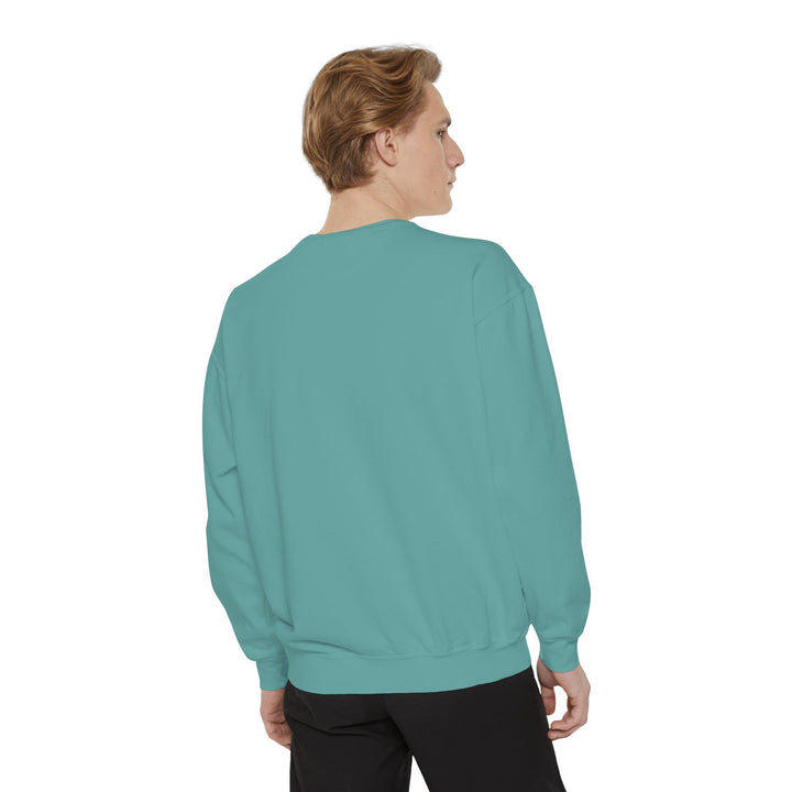 Spooky Snack Sweatshirt Featuring a Cute Ghost Cat Holding a Candy Basket with a Humorous Slogan