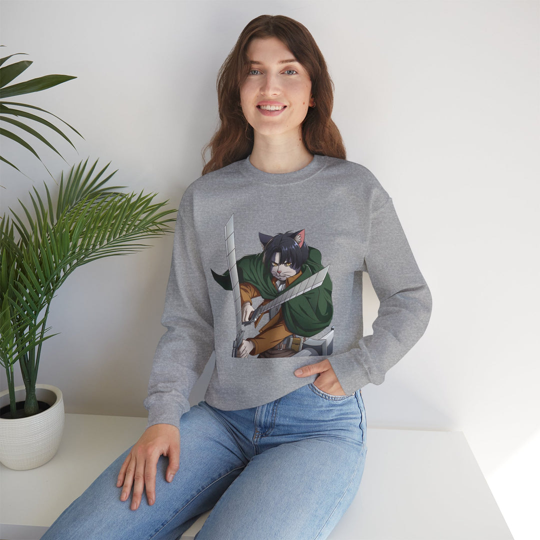 Anime-Inspired Cat Warrior Crewneck Sweatshirt, Cozy Unisex Sweatshirt, Gift for Anime Lovers, Perfect for Fall and Winter, Cute [...]