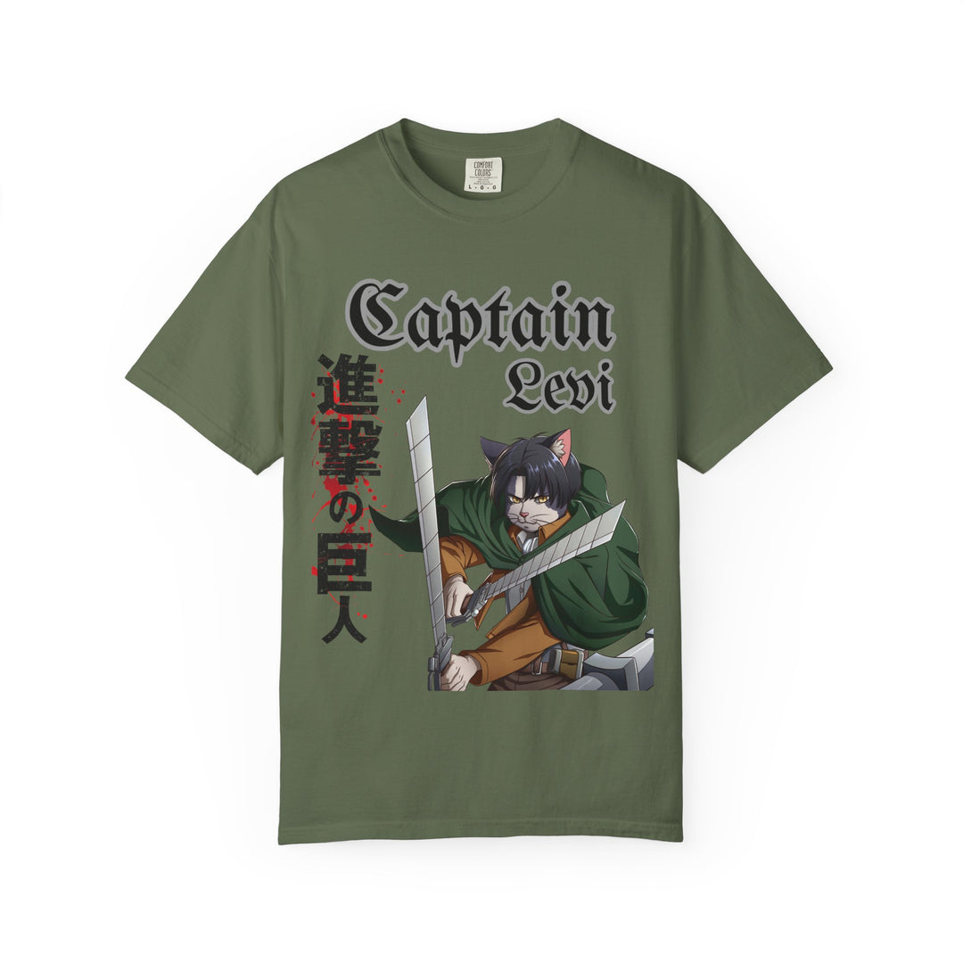 Captain Levi Anime Cat T-Shirt