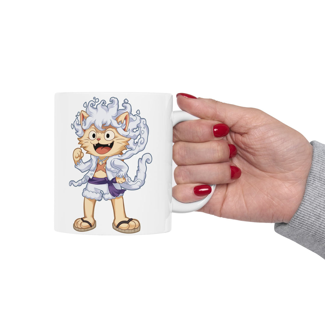Whimsical Cat Ceramic Mug - Perfect Gift for Cat Lovers, Fun Mug for Coffee, Tea Lover's Gift, Home Decor, Cute Cat Art