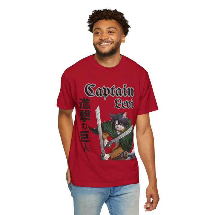 Captain Levi Anime Cat T-Shirt