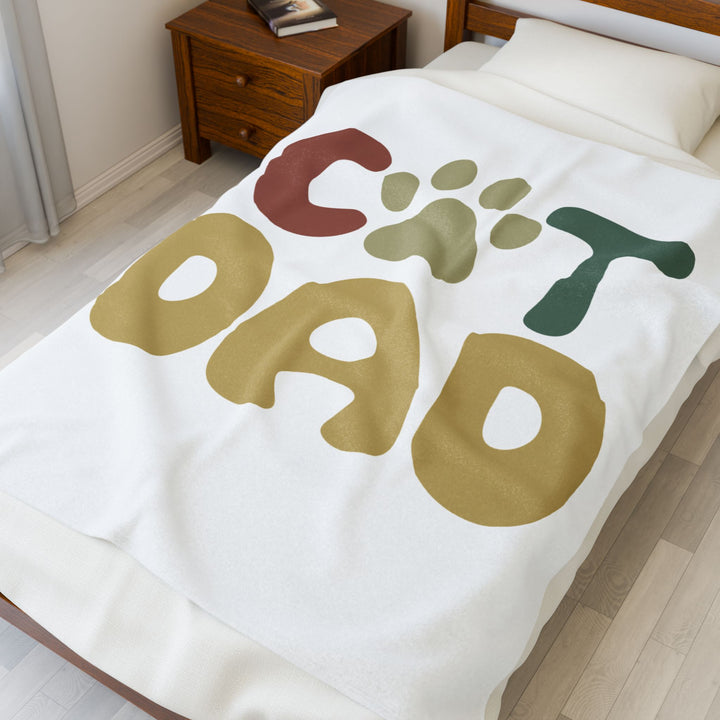 Cat Dad Plush Blanket