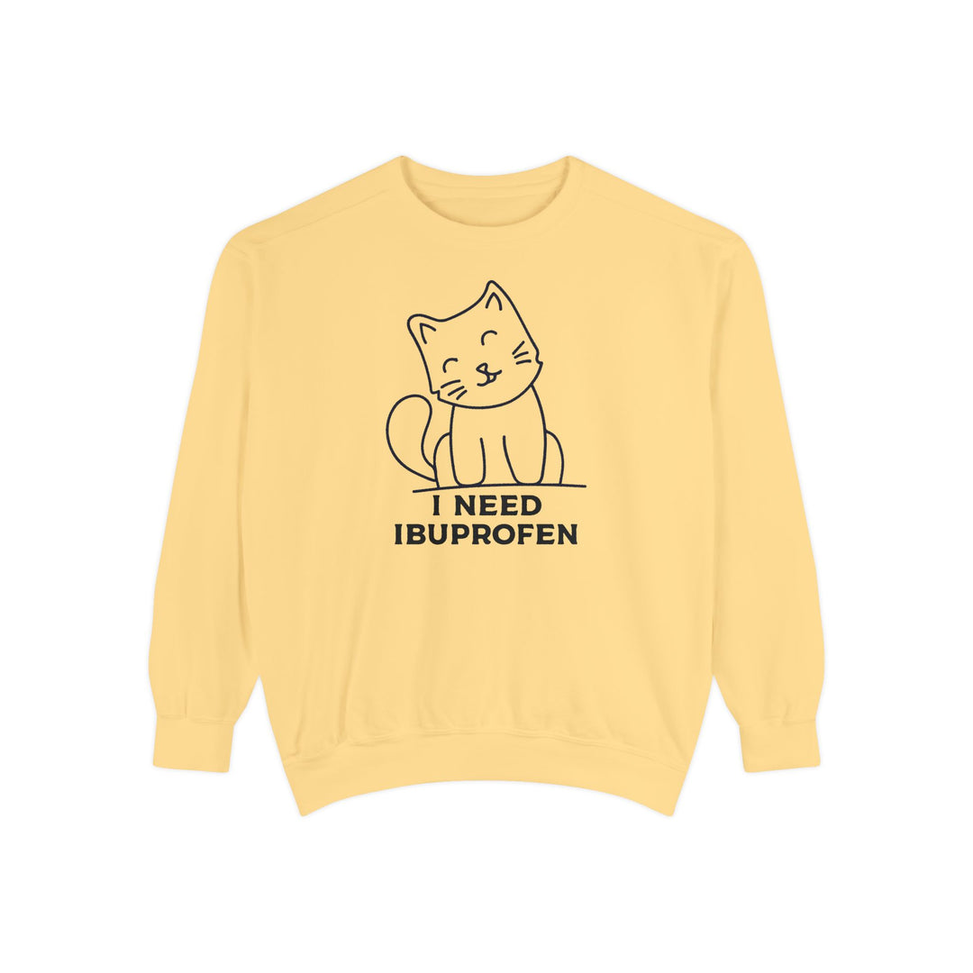 Cat-Themed Sweatshirt Featuring a Playful and Adorable Ghost Cat Holding a Candy Basket Cozy Gift for Cat Lovers Cute Animal Sweatshirt Funny Pet Apparel